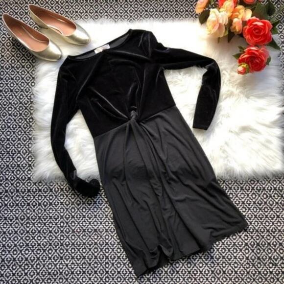 MICHAEL Michael Kors Black Matte/Velvet Dress NWT - Picture 5 of 8